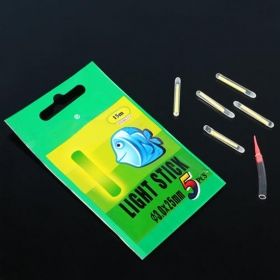 5 светещи пръчки в опаковка за нощен риболов