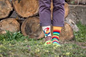 SOCKEN FARBE BAUMWOLLE Hahn